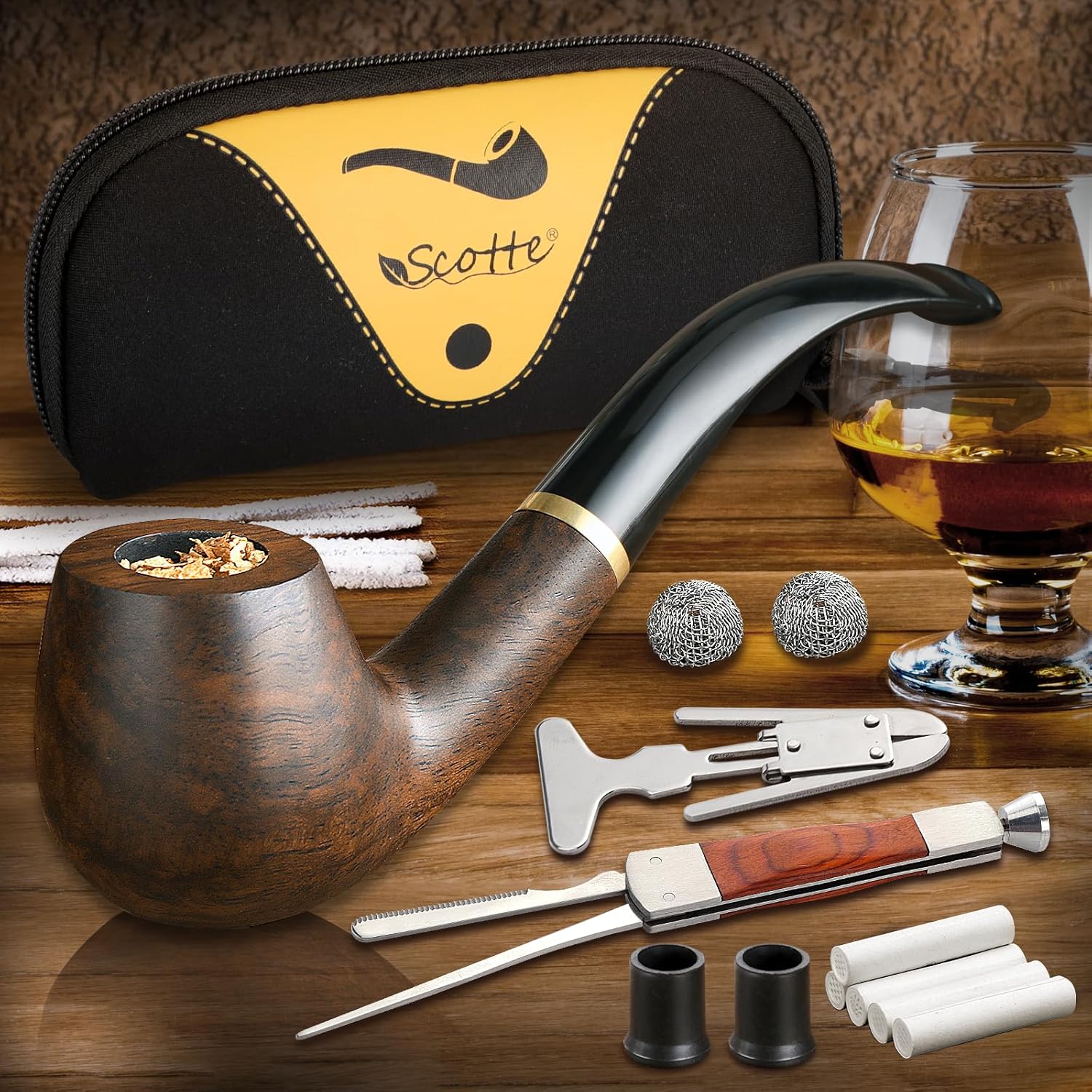 Smoker Box Wood Chip - Pipa Tembakau Buatan Tangan dari Akar
