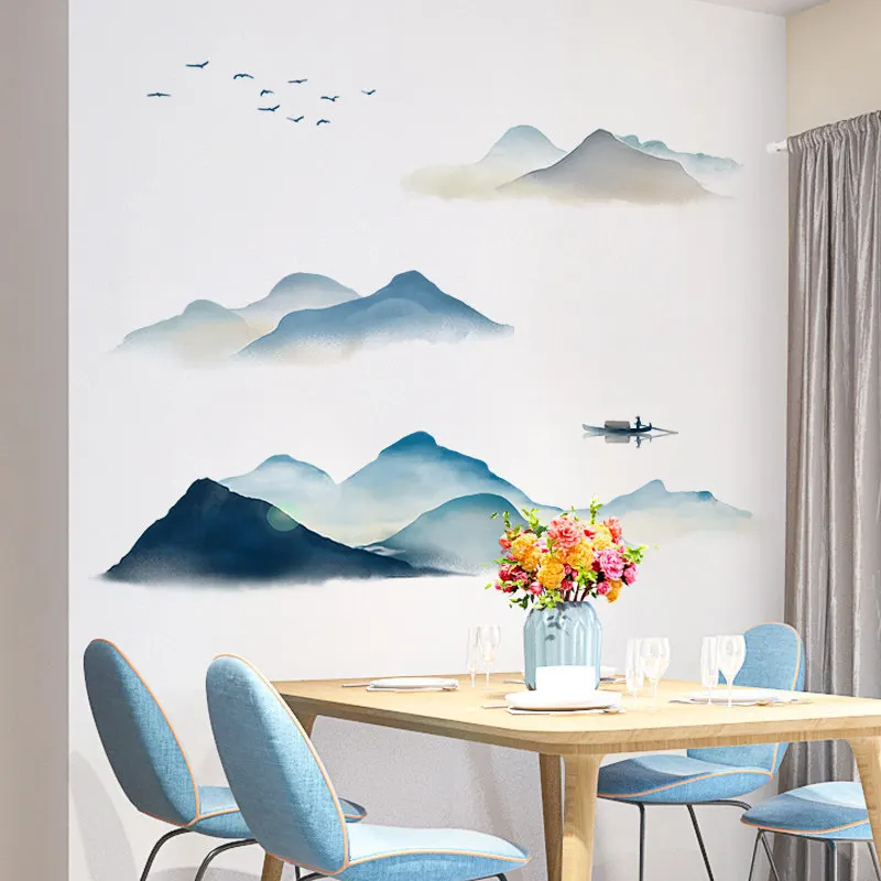 Home Cooking Chinese - Tinta cuci dinding gunung stiker untuk