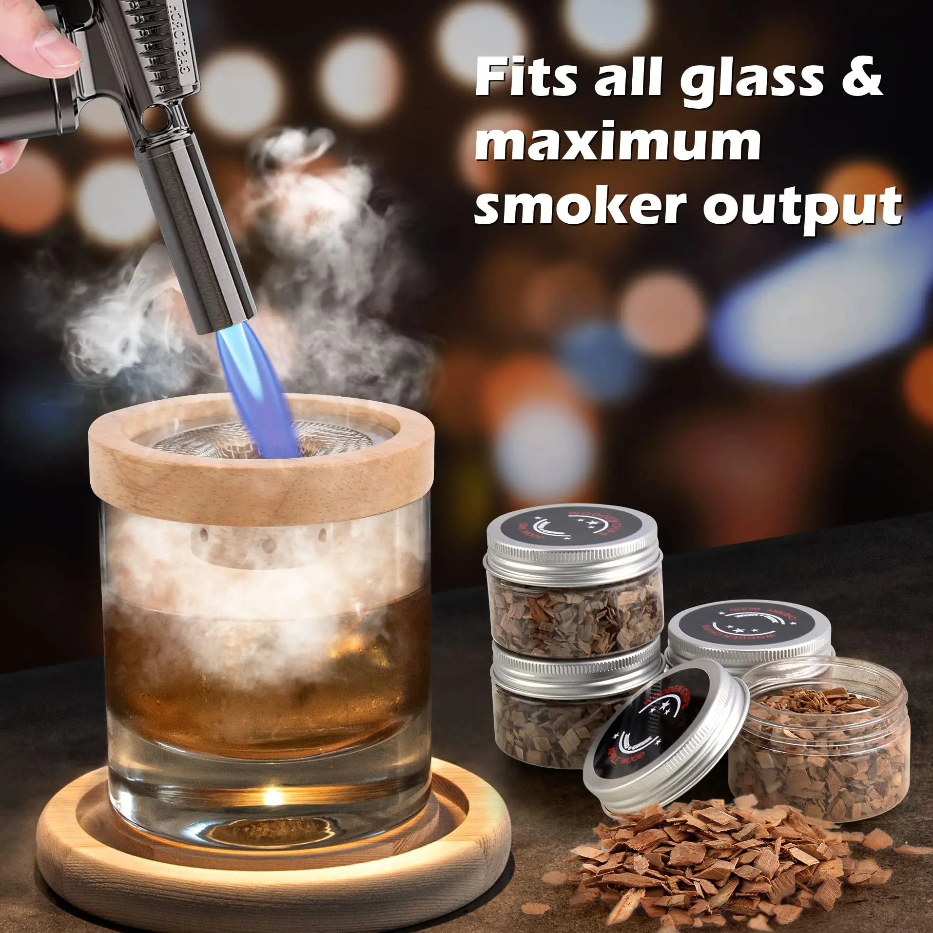 Smoker Box Wood Chip - Cocktail Set Bar kayu asap kap