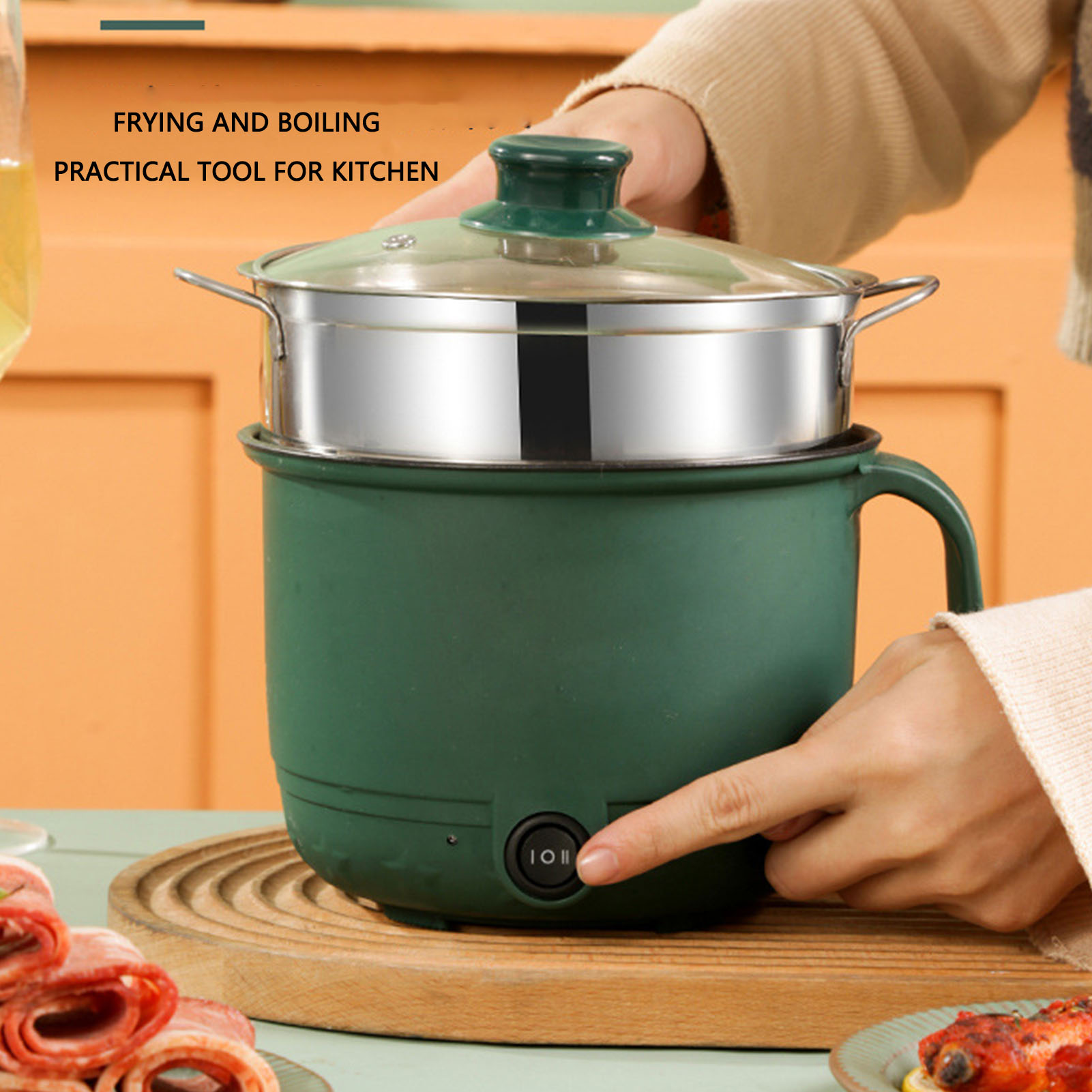 Home Cooking Electric - Panci Masak Listrik 1.5L 600W Baja