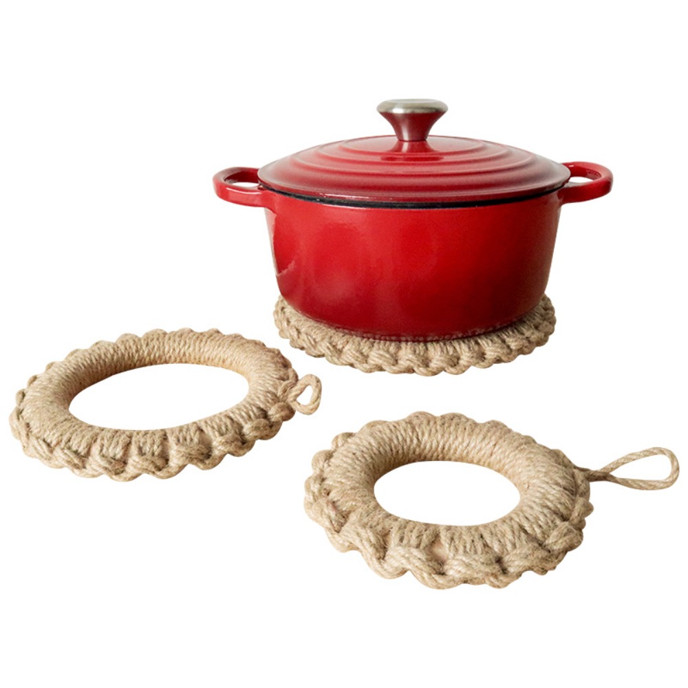 2Pcs Alas Panci Anyaman Jute R - Dosa Pan Iron ulasan dan harga