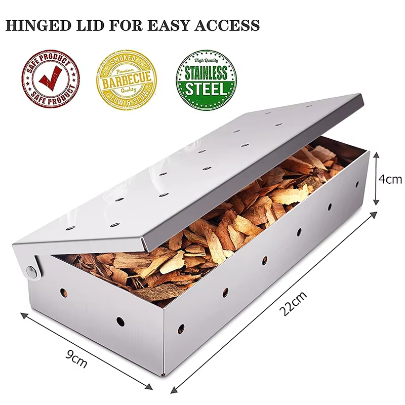 Kotak Perokok BBQ Kotak Peroko - Smoker Box Wood Chip ulasan dan harga