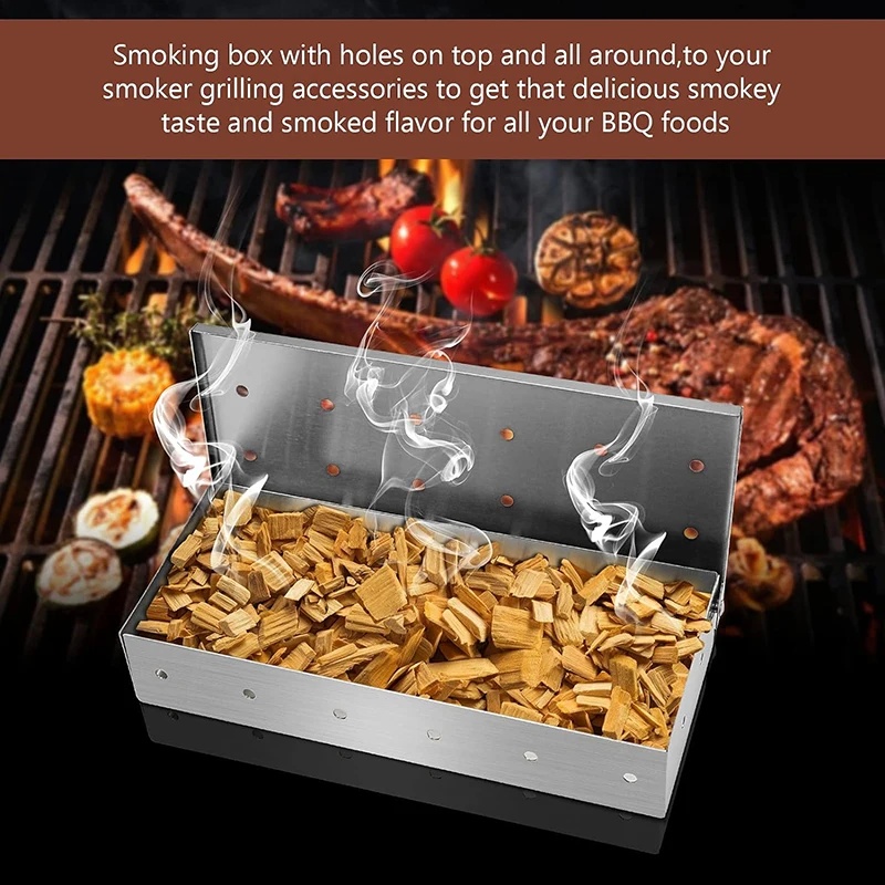 Kotak Pengasap Stainless Steel - Smoker Box Wood Chip ulasan dan harga