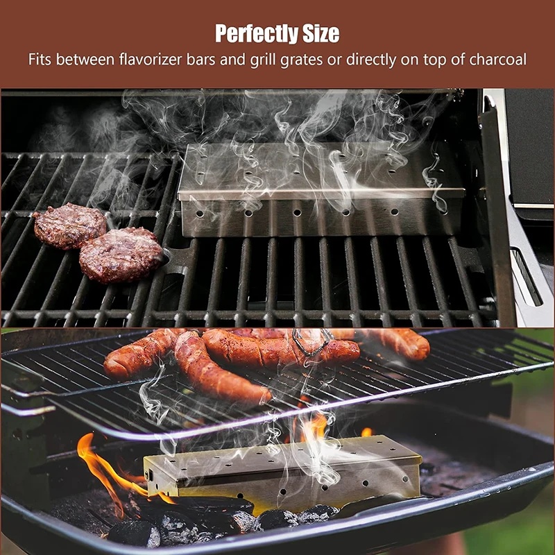 Kotak Pengasap Stainless Steel - Smoker Box Wood Chip ulasan dan harga