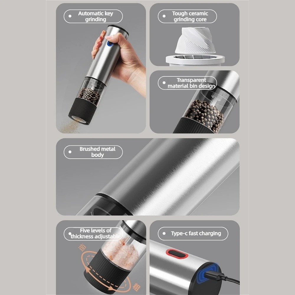 Penggiling Garam dan Merica El - Home Cooking Electric ulasan dan harga