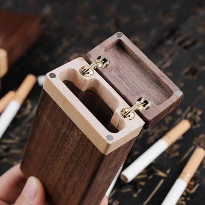 Kotak Rokok Kayu Walnut Hitam  - Smoker Box Wood Chip ulasan dan harga