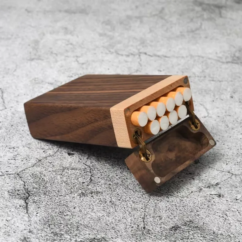 Kotak Rokok Kayu Walnut Hitam  - Smoker Box Wood Chip ulasan dan harga