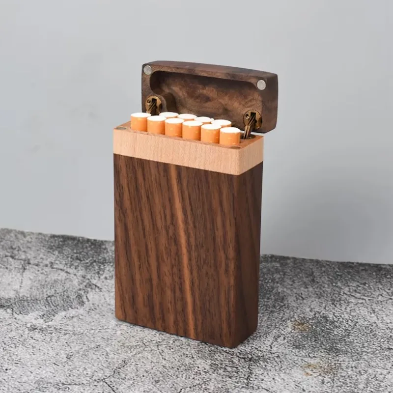 Kotak Rokok Kayu Walnut Hitam  - Smoker Box Wood Chip ulasan dan harga