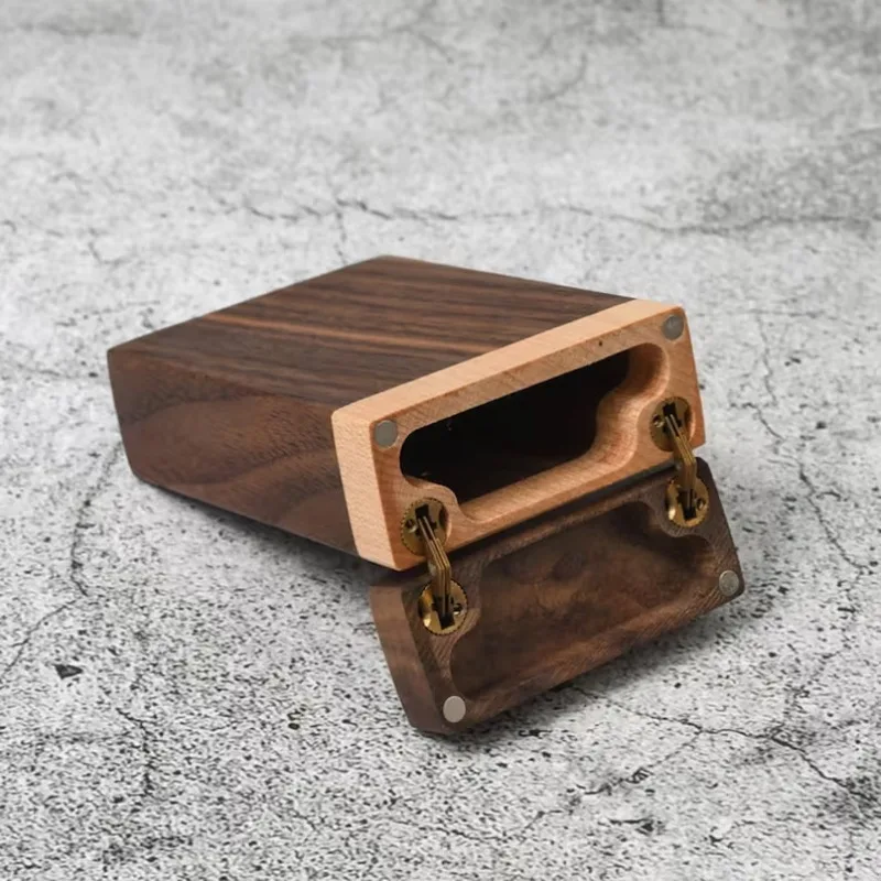 Kotak Rokok Kayu Walnut Hitam  - Smoker Box Wood Chip ulasan dan harga