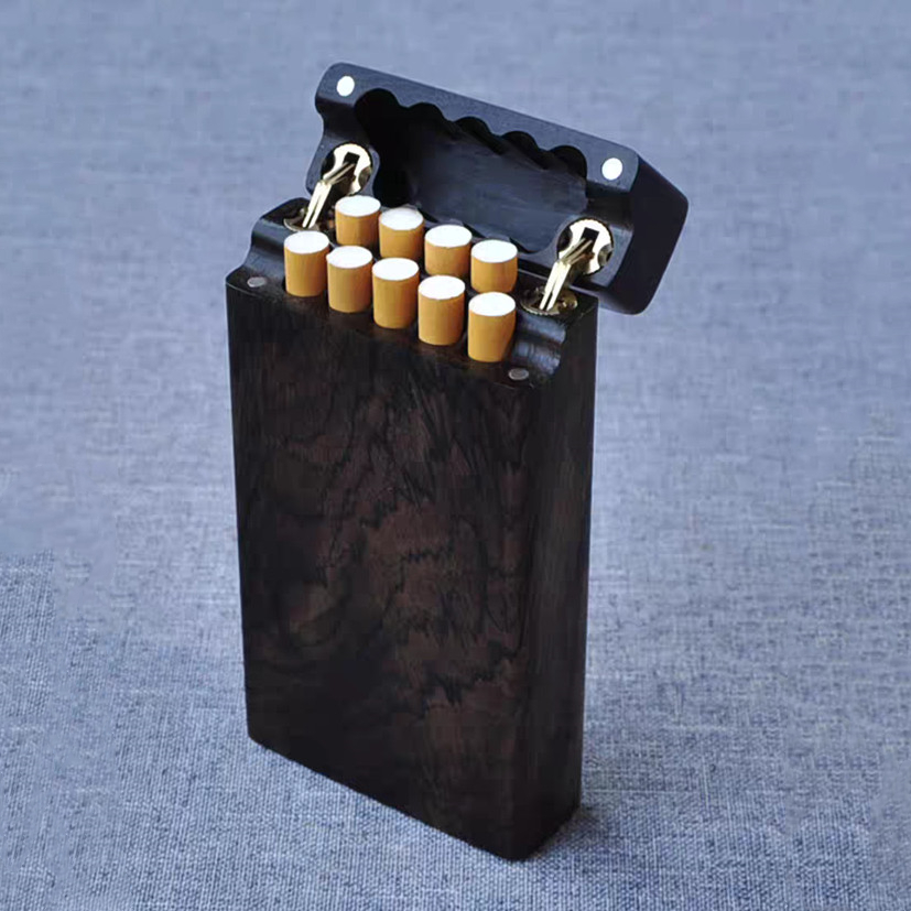 Kotak Rokok Lipat Kayu Ebony P - Smoker Box Wood Chip ulasan dan harga