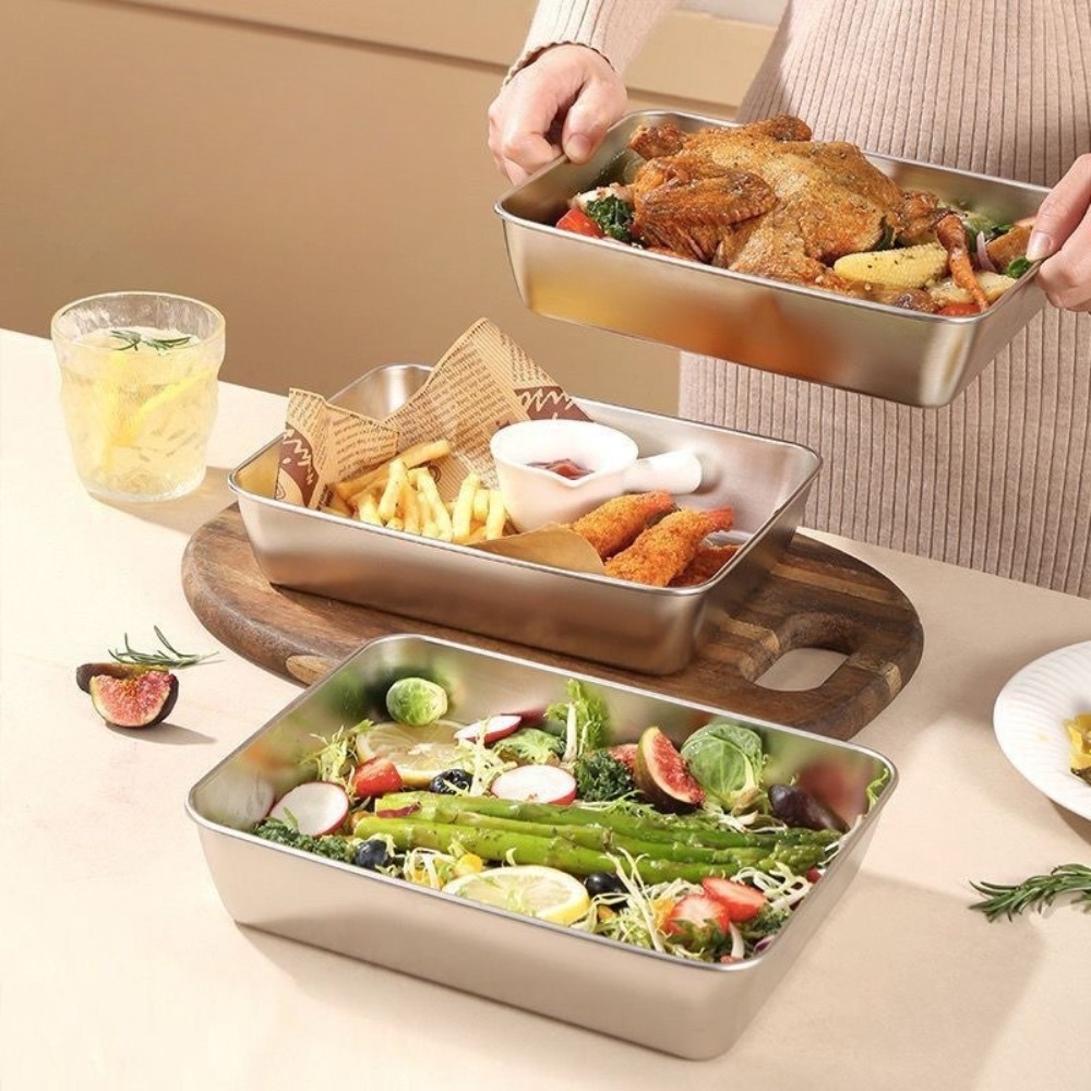 Nampan Sajian Stainless Steel  - Home Cooking Food ulasan dan harga
